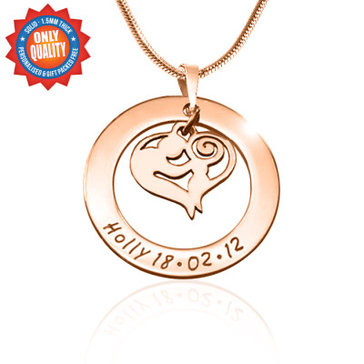 Personalised Mothers Love Necklace - 18ct Rose Gold Plated - By The Name Necklace;