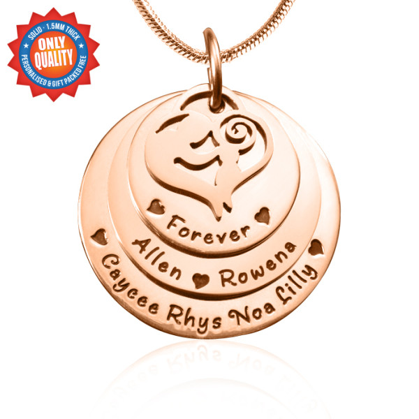 Engraveable Three-Disc Necklace with Rose Gold Plating - Perfect Mother's Day Gift