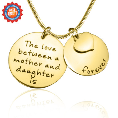 Personalised Mother Forever Necklace - 18ct Gold Plated - By The Name Necklace;
