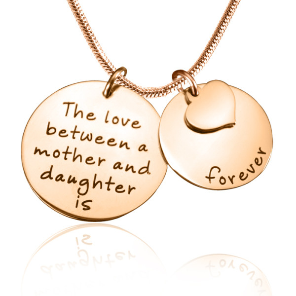 Custom Engraved "Mother Forever" Rose Gold Plated Necklace