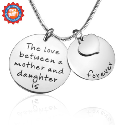 Personalised Mother Forever Necklace - Silver - By The Name Necklace;