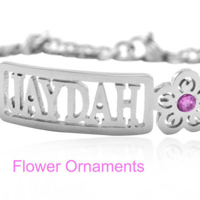 Personalised Name Bracelet/Anklet - Sterling Silver - By The Name Necklace;