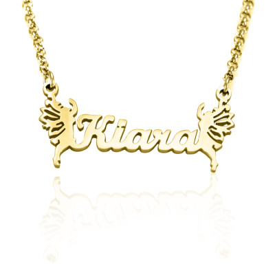 Personalised Custom Name Necklace in 18k Gold Plated