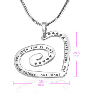 Custom Silver Swirl Heart Necklace - Unique Gift Idea