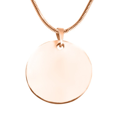 Personalised Rose Gold Plated Disc Necklace with Swirls of Time Design
