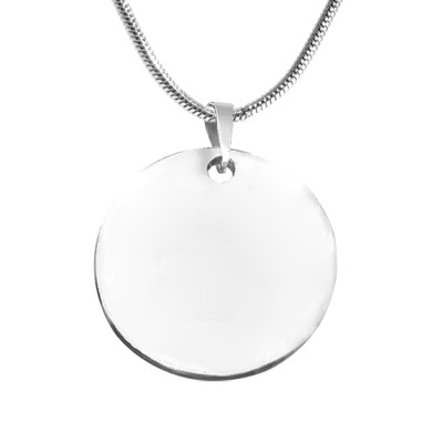Personalised Sterling Silver Disc Necklace with Swirl Detail
