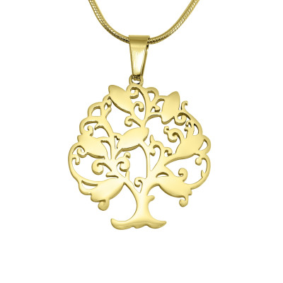 Personalised 'Tree of Life' Necklace, 7-18ct Gold Plated