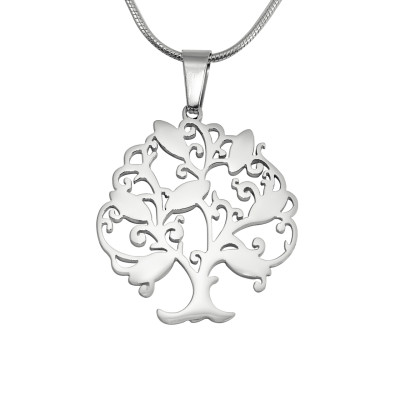 Personalised Tree of Life Necklace - Sterling Silver Customisable Pendant