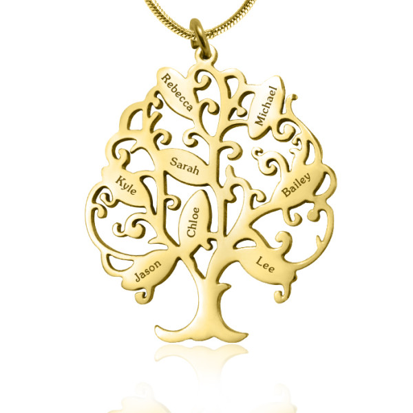 Customised Tree of Life Necklace with 18k Gold Plating 8 Inches
