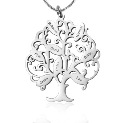 Personalised Tree of Life Sterling Silver Necklace - 8