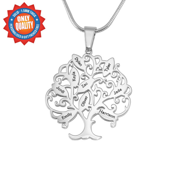 Personalised Tree of Life Necklace in Sterling Silver