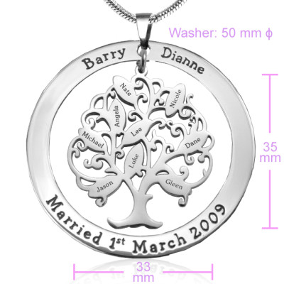 Custom Tree of Life Sterling Silver Necklace - Memorialize Your Life Journey