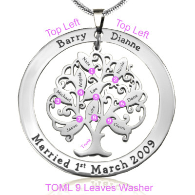 Custom Tree of Life Sterling Silver Necklace - Memorialize Your Life Journey