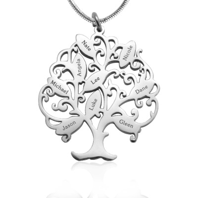 Personalised Tree of Life Necklace in Sterling Silver