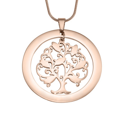 Personalised Tree of Life Necklace, 18ct Rose Gold Plated