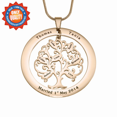 Personalised Tree of Life Necklace 8 - 18ct Rose Gold Plated
