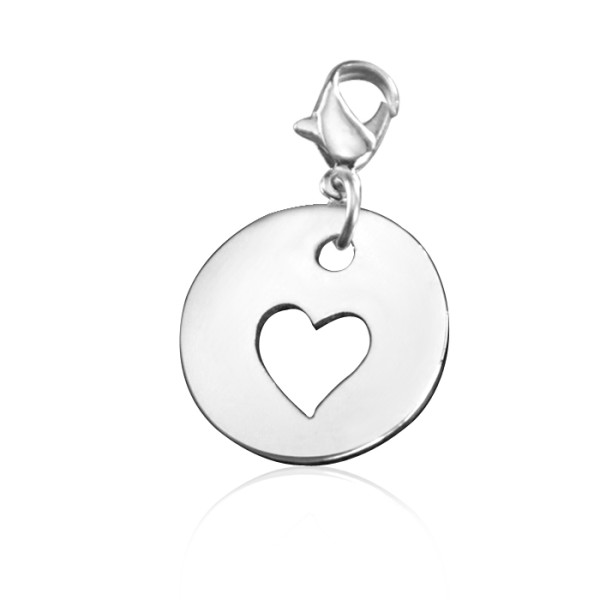 Custom Engraved Heart Shaped Charm