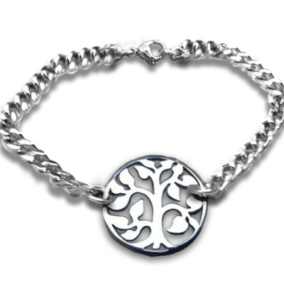 Personalised Tree Bracelet - Sterling Silver - By The Name Necklace;