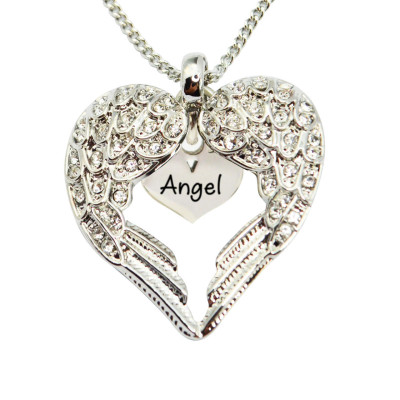 Custom Engraved Heart Pendant Necklace with Personalised Insert
