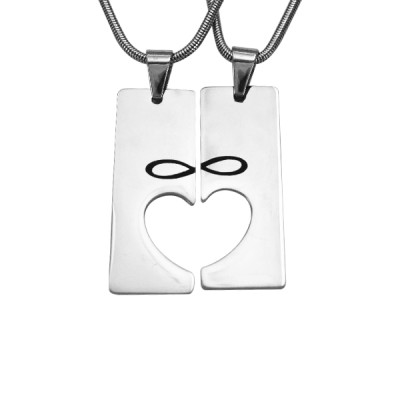 Custom 2-Piece Heart Bar + Initial Necklace Set