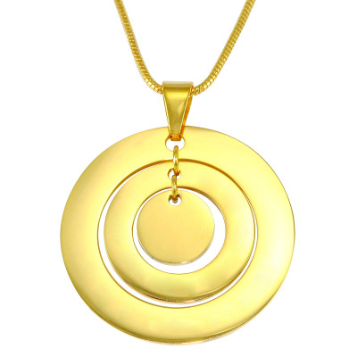 Create Custom Text Necklace in 18K Gold Plated - Circles of Love Design
