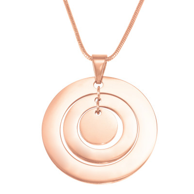 Personalised Rose Gold Plated Circles of Love Necklace