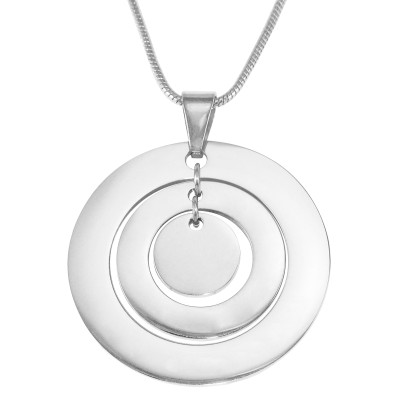 Personalised "Circles of Love" Silver Necklace