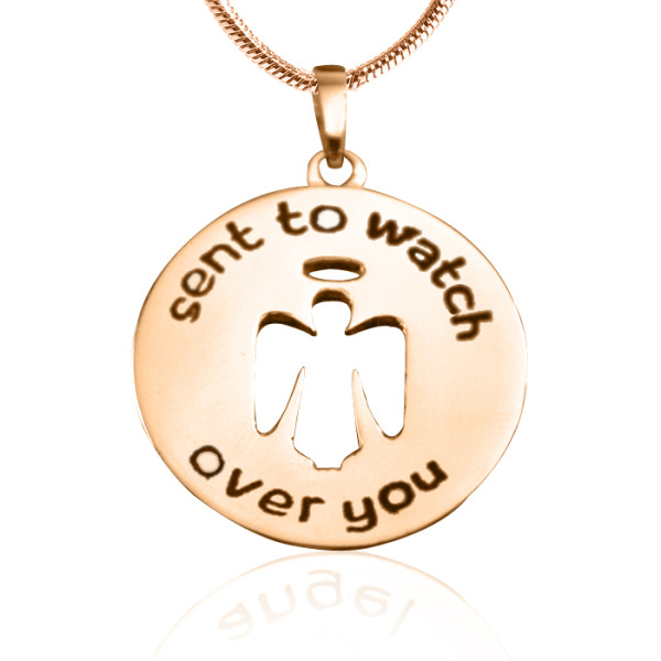 Personalised Rose Gold Plated Guardian Angel Necklace - 2nd Edition
