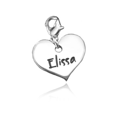Personalised Heart Charm - By The Name Necklace;
