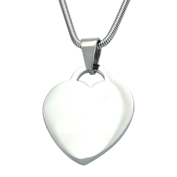 Custom Engraved Heart Pendant Necklace
