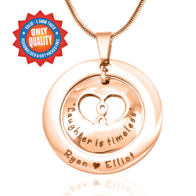 Personalised Infinity Dome Necklace - 18ct Rose Gold Plated - By The Name Necklace;