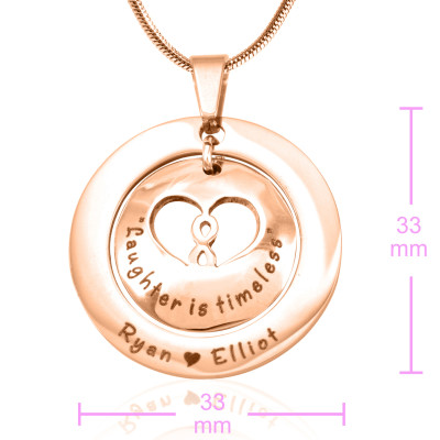 Personalised Rose Gold Plated Infinity Dome Necklace