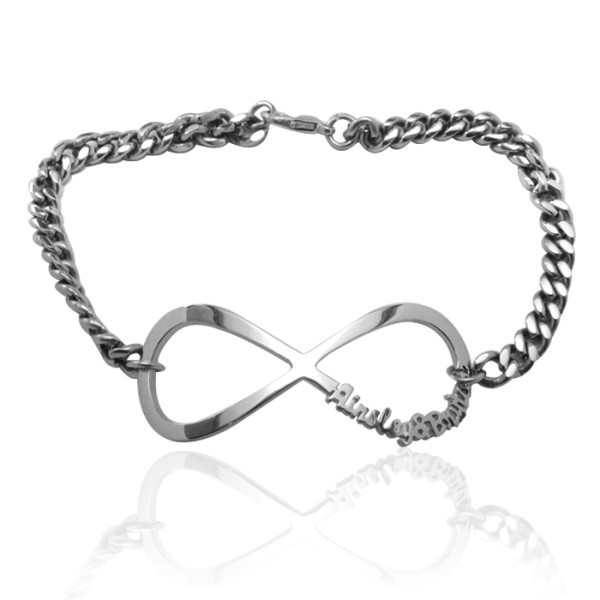 Personalised Infinity Name Bracelet/Anklet - Sterling Silver Jewellery
