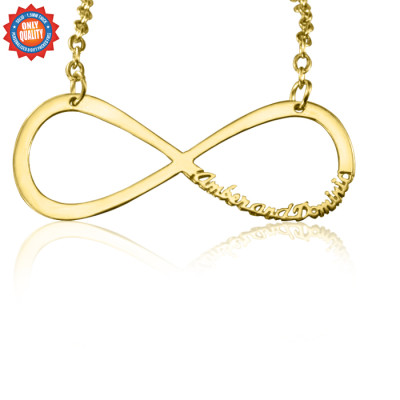 Personalised 18ct Gold Plated Infinity Name Necklace