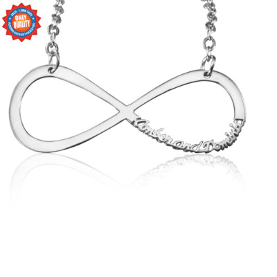 Personalised Classic Infinity Name Necklace - Sterling Silver - By The Name Necklace;