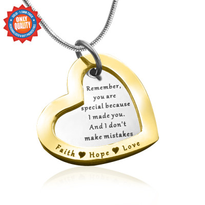 Custom Engraved 'Love Forever' 2-Tone Gold & Silver Necklace