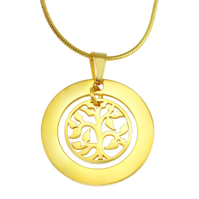Personalised Family Tree Necklace - 18ct Gold Plated