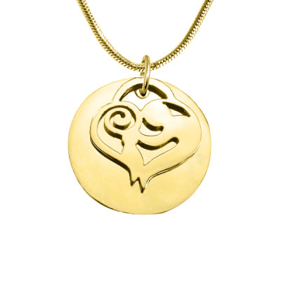 Personalised 18ct Gold Plated Mother's Day Disc Single Necklace