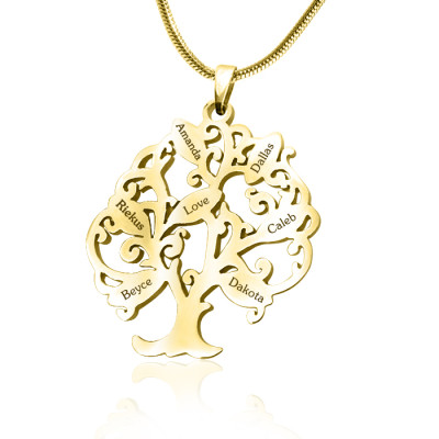 Personalised 'Tree of Life' Necklace, 7-18ct Gold Plated
