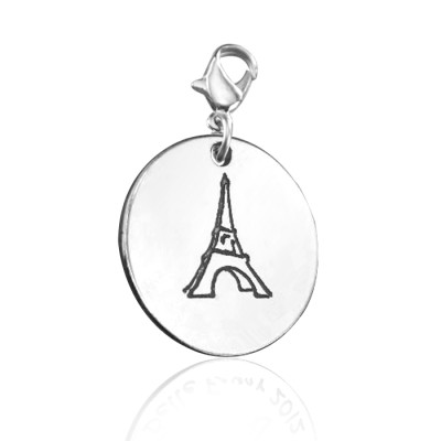 Personalised Eiffel Tower Pendant Charm
