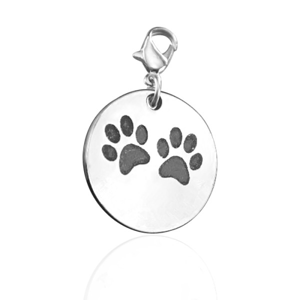 Custom Paw Print Charms Engravable with Names or Messages