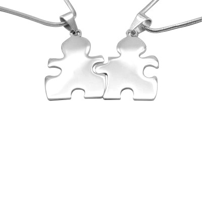 Customised Puzzle Pendant Necklace Sterling Silver