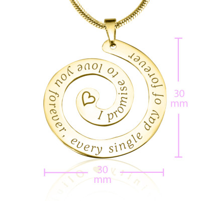 Personalised 'Promise' Swirl 18ct Gold Plated Jewellery - Limited Edition