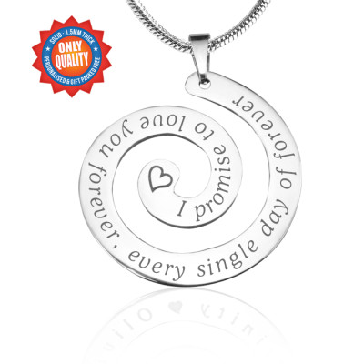 Personalised Promise Swirl - Sterling Silver *Limited Edition - By The Name Necklace;