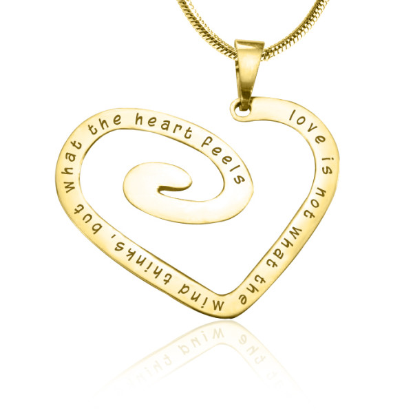 Personalised 18ct Gold Plated Love Heart Necklace - Limited Edition