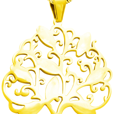 Customised Tree of Life Necklace with 18k Gold Plating 8 Inches