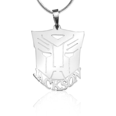 Personalised Transformer Name Necklace - Sterling Silver - By The Name Necklace;