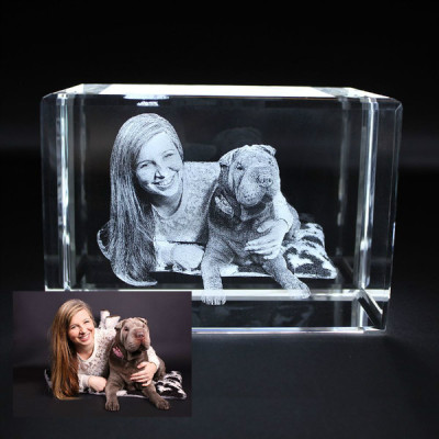 Personalised 2D/3D Photo Engraved Crystal - Perfect Gift for Any Occasion