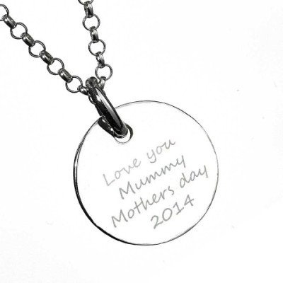Personalised Kids Handprint Pendant Necklace with Engraving