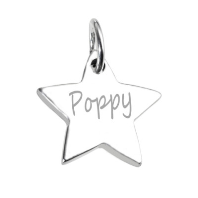 Hand/Footprint Star Pendant Necklace in 925 Sterling Silver